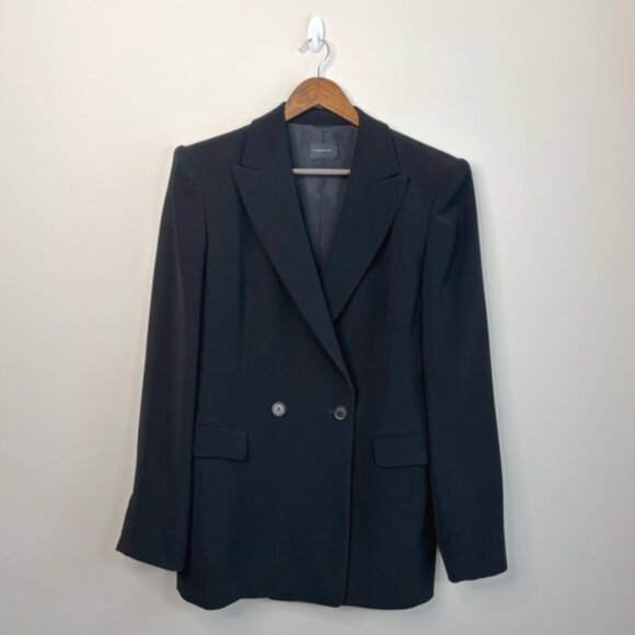 Tombolini Blazer Double Breasted Single Button Italian Black Size 48 IT - Picture 1 of 14